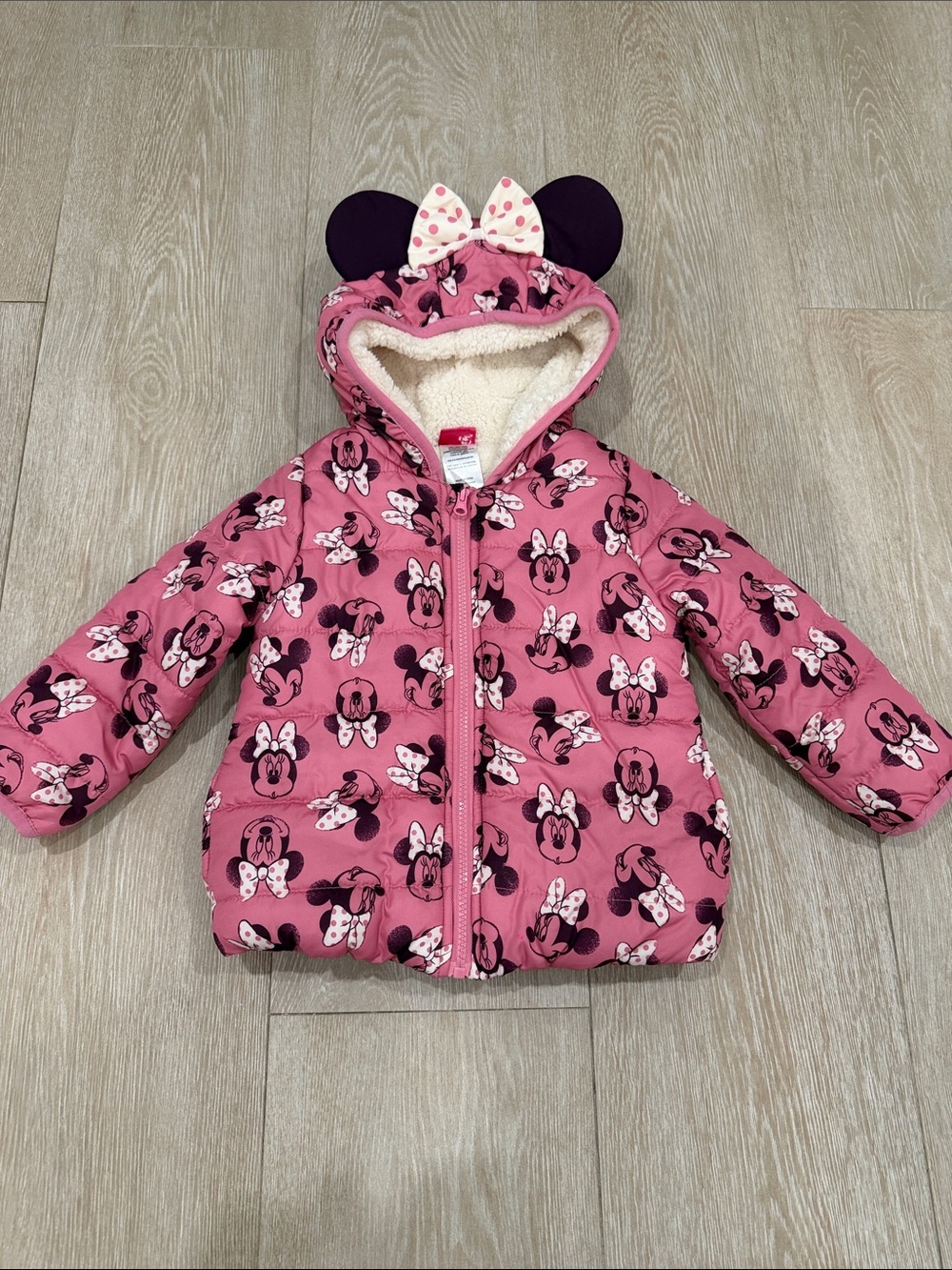 Disney Minnie Mouse Puffer Zip Jacket